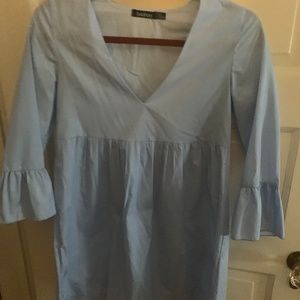 Boohoo Bell Sleeve Blue MiniDress